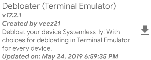 debloater terminal emulator magisk module